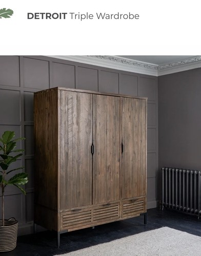 Detroit triple wardrobe solid - detroit,