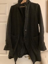 Rundholz Tweed coat with detachable fur collar