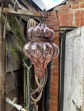 Venetian Murano Caged Glass Pendant Light. Tiepolo Pendant Pink Glass Vintage