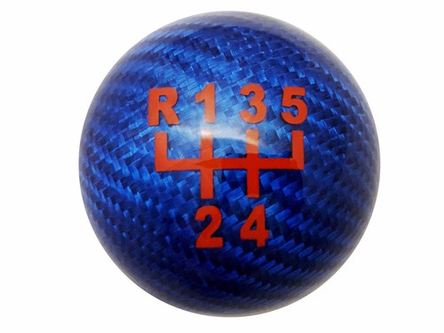 Blue carbon fibre - gear, knob