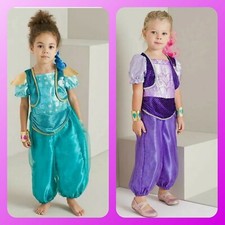 BNWT Girls Shimmer And Shine Genie Aladdin Jasmine Costume Fancy Dress 