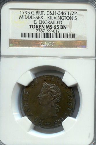 1795 penny conder token - gb,