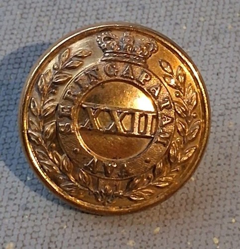 Button british indian army - button,