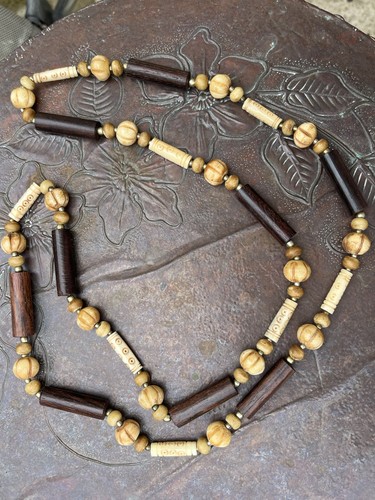 Vintage ethnic tribal carved