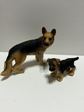 TWO Schleich German Shepherd & Puppy Retired Excellent Condition