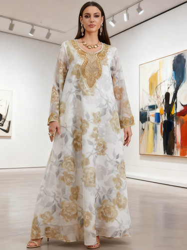 Dubai printed abaya women - dubai,