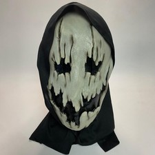 Vintage Nightview Scarecrow Ghost Mask Adult Halloween Costume Scary Hooded