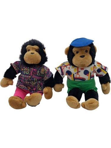 Vintage monkey soft toys duo - vintage,