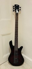 SPECTOR 5 Electric Bass, Maple body, Maple neck 5 string Black Cherry + Gig Case