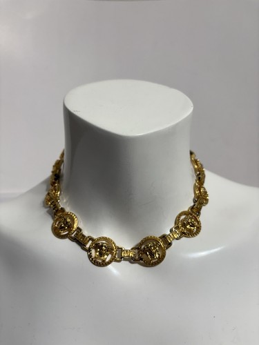 Vtg gianni versace gold - versace, medusa