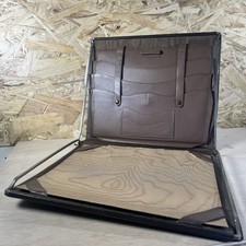 Vintage folding leather clutch - leather,