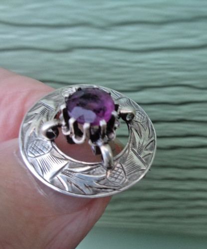 Silver scottish brooch - silver,