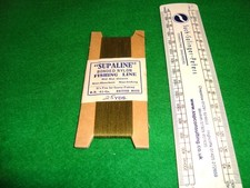 Vintage fishing "Supaline" line card & line old fishing tackle. Unused 4.5 B.S.