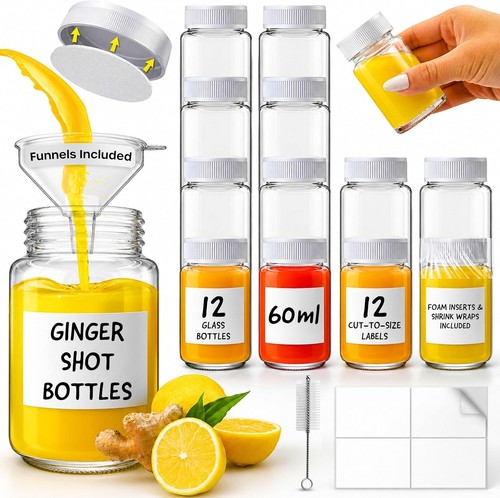 Glass shot bottles - shot, with