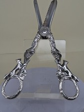 Solid silver grape scissors