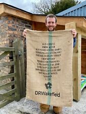 1 Used Empty Coffee Hessian Burlap Jute Bags Sacks Garden Planter Smoker Fuel