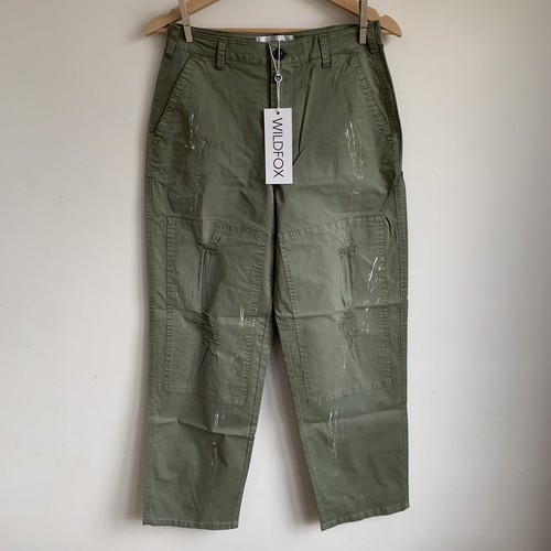 Wildfox trousers khaki green - khaki,