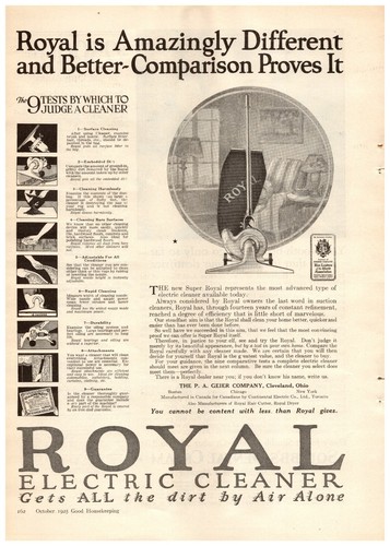 1925 royal vacuum cleaner - 1925,