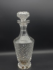 Beautiful Vintage Antique Heavy Cut Glass Crystal Decanter 10 1/2"