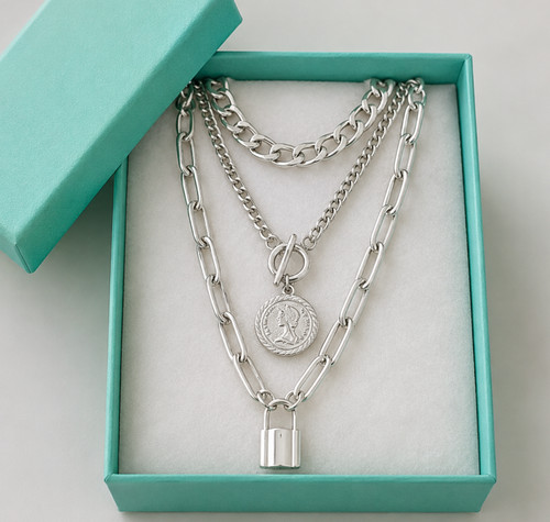 Zara silver new - , chunky