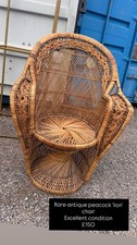 Exceptional Original Vintage Rare Bohemian Extra Large Peacock Chair