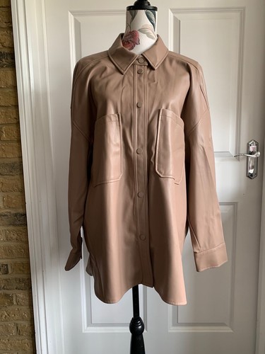 Primark faux leather shacket - leather,