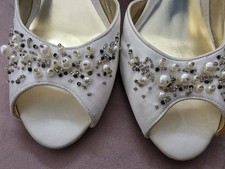 Monsoon Peep Toe Ivory Beads