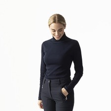 Daily Sports Ladies Dark Navy Blue Soft Cotton Golf Roll Neck