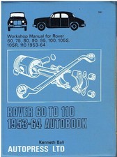 ROVER P4 60 75 80 90 95 100 105S 105R 110 (1953-64) OWNERS WORKSHOP MANUAL *H/B*
