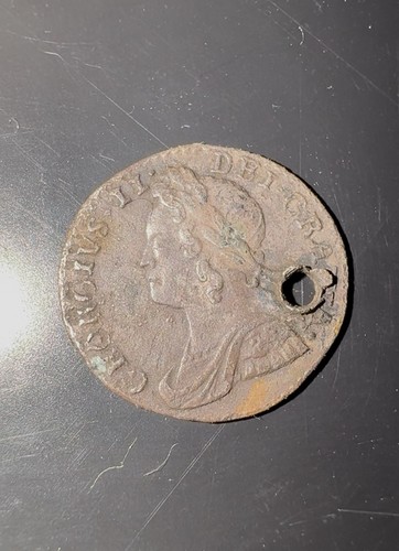 George 2nd maundy penny - maundy, coin