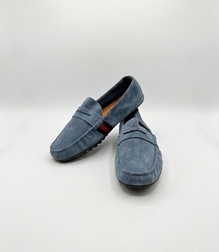 Gucci men blue suede - gucci,