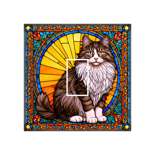 Norwegian forest cat stained - cat,