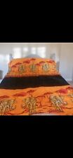African print Double Bed Covers, with large pillow cases