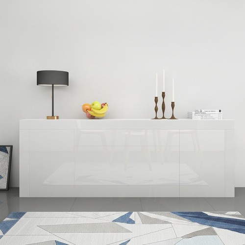 White 200cm modern sideboard - 200cm,