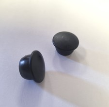 GILLES FOOTREST REARSET SPARES BLACK VCR FOOTPEG END PLUG PAIR