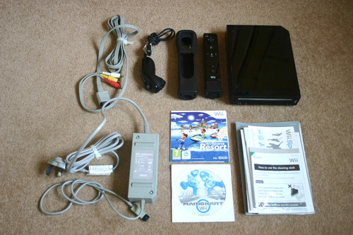 Nintendo wii black - wii, console