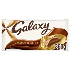 Galaxy Chocolate Bar, Smooth Milk Chocolate, 360g, Ideal for Gift, Snacks or