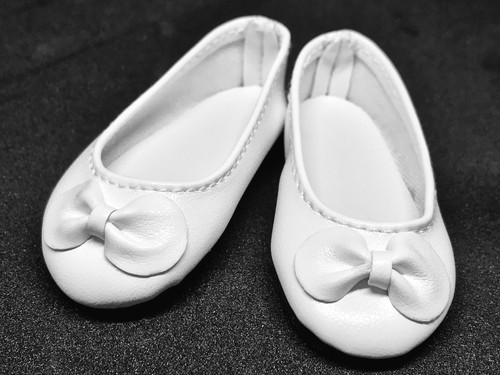 White flat ballet - white,