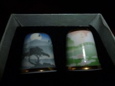 SUTHERLAND ENG/TCC "DREAMS OF TRANQUILITY" SWAROVSKI CRYSTAL TOP THIMBLES X 2