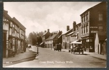 Tenbury Wells Cross Street Shops Delivery Vans Motor Cycle Worcestershire RP c39
