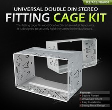 Universal Double 2 DIN Car Stereo Radio Mounting Fitting Cage Kit Facia Fascia