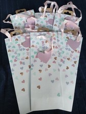 6 x Tesco Bottle Bags, gift bag, Pink Hearts design. Brand new, free post. L@@K
