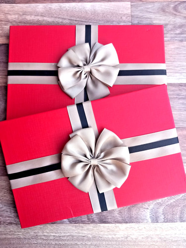 Red gift boxes - red,