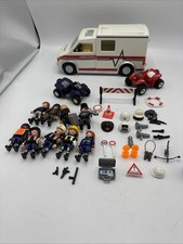 Playmobil Police Ambulance Robber Emergency Services Bundle Figures Vehicles