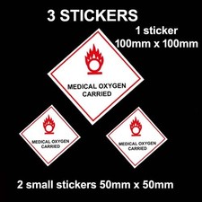 3X MEDICAL OXYGEN CARRIED ON