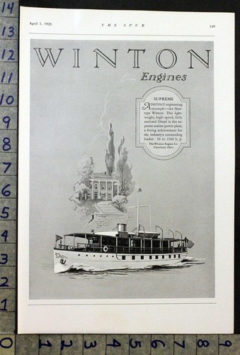 1928 winton motorboat engine - 1928,