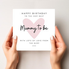 Happy Birthday Card From The Bump - Mum To Be Birthday Card From The Baby