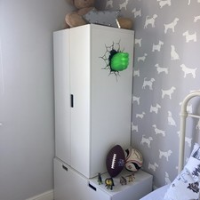 IKEA stuva white kids wardrobe