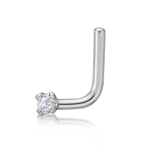 14k white gold - white, nose
