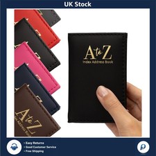Professional Black Faux Leather Address Book - Easy A-Z Contact Management